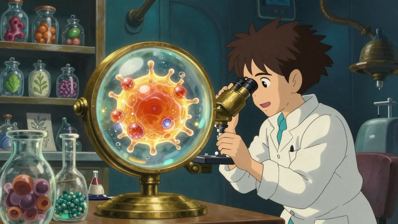 Recherche médicale sur les cellules souches pour le diabète dans un laboratoire fantastique.