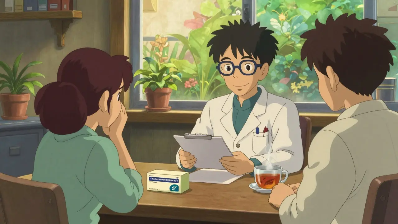 Consultation médicale rassurante avec un médecin et un patient