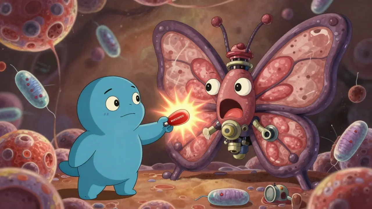 Immunité attaquant la thyroïde en style Ghibli