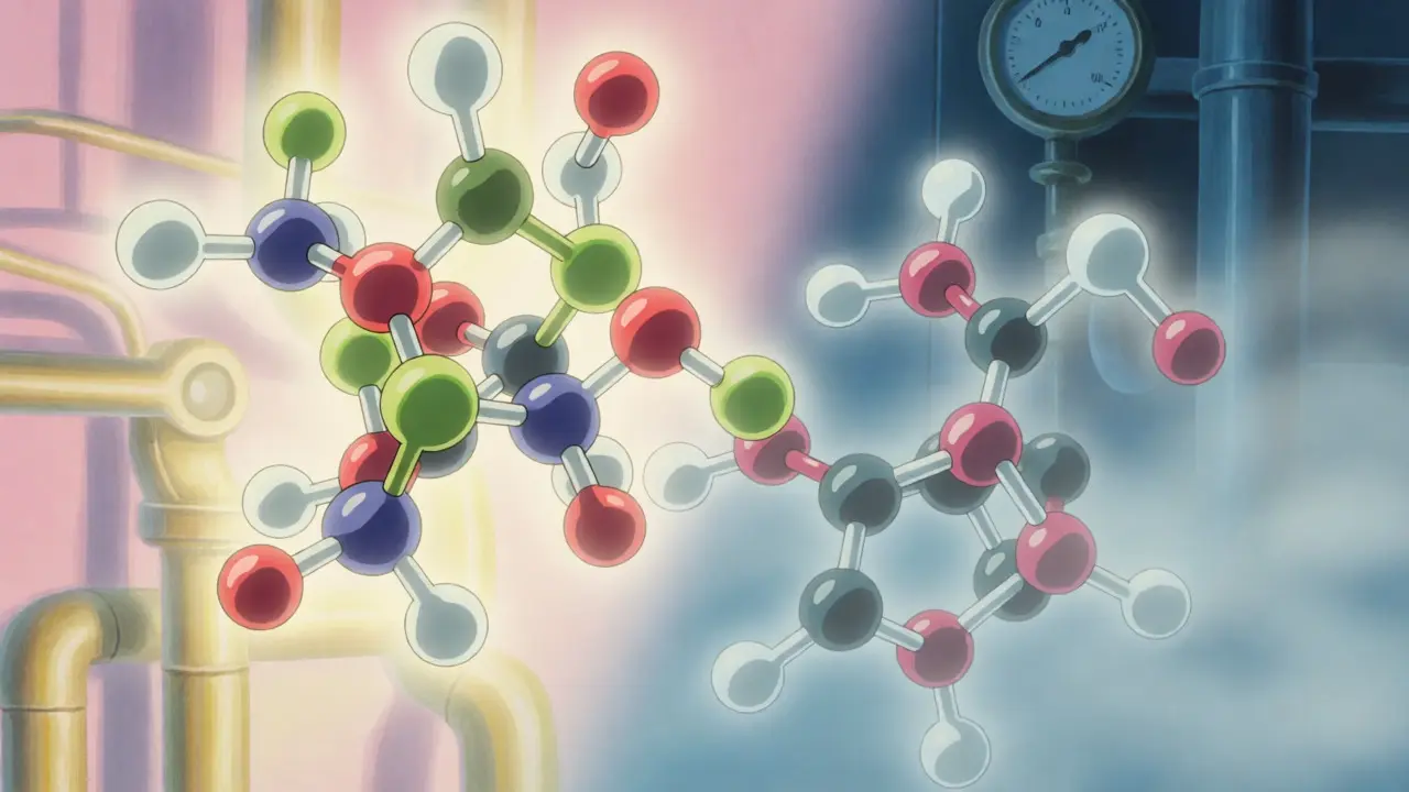 Représentation visuelle du stress thermique et de la stabilité des molécules médicamenteuses.